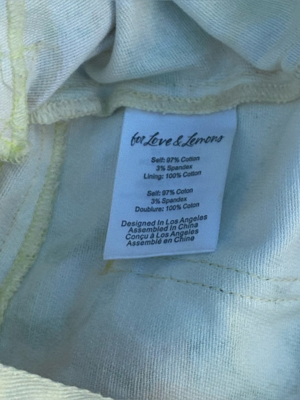 For Love & Lemons Chamomile Denim Romper Buttercreme Floral Size Medium - Picture 9 of 9